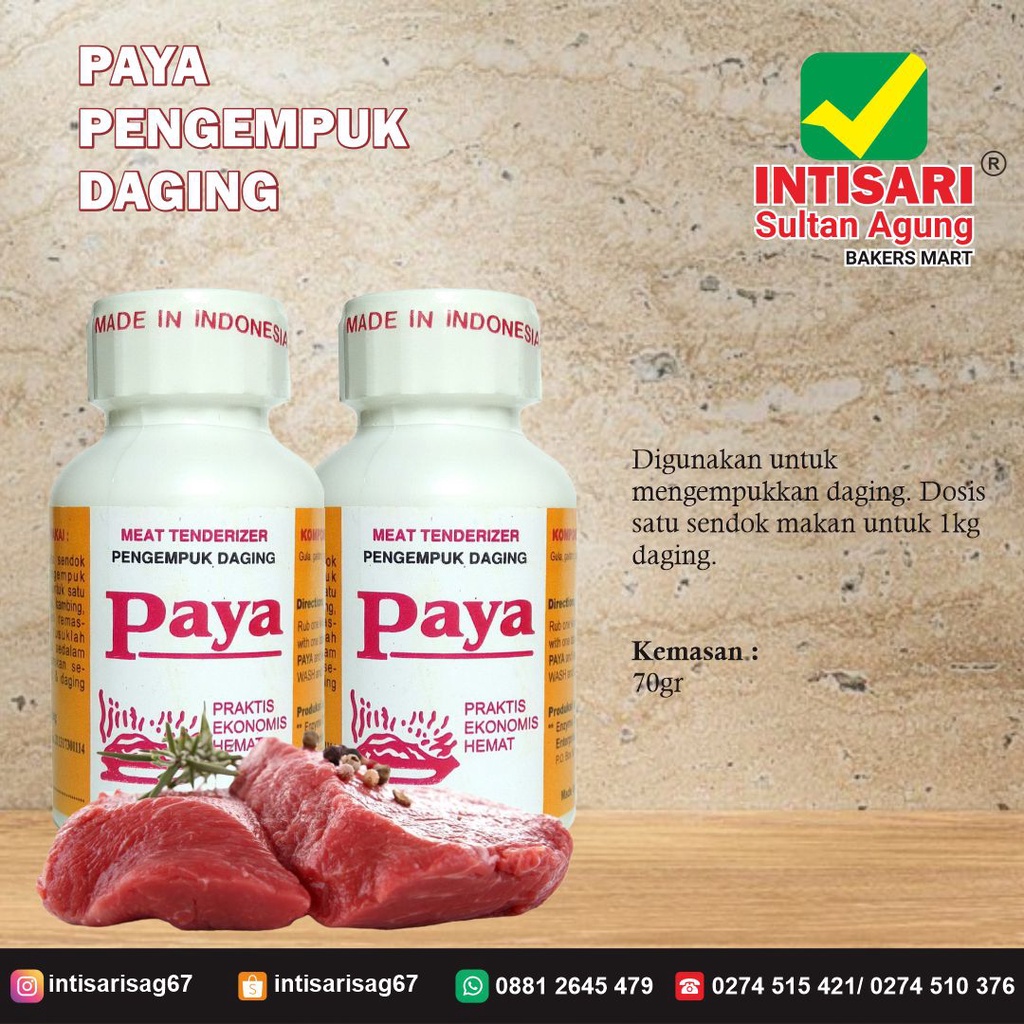 

Paya pngempuk daging 100 gr