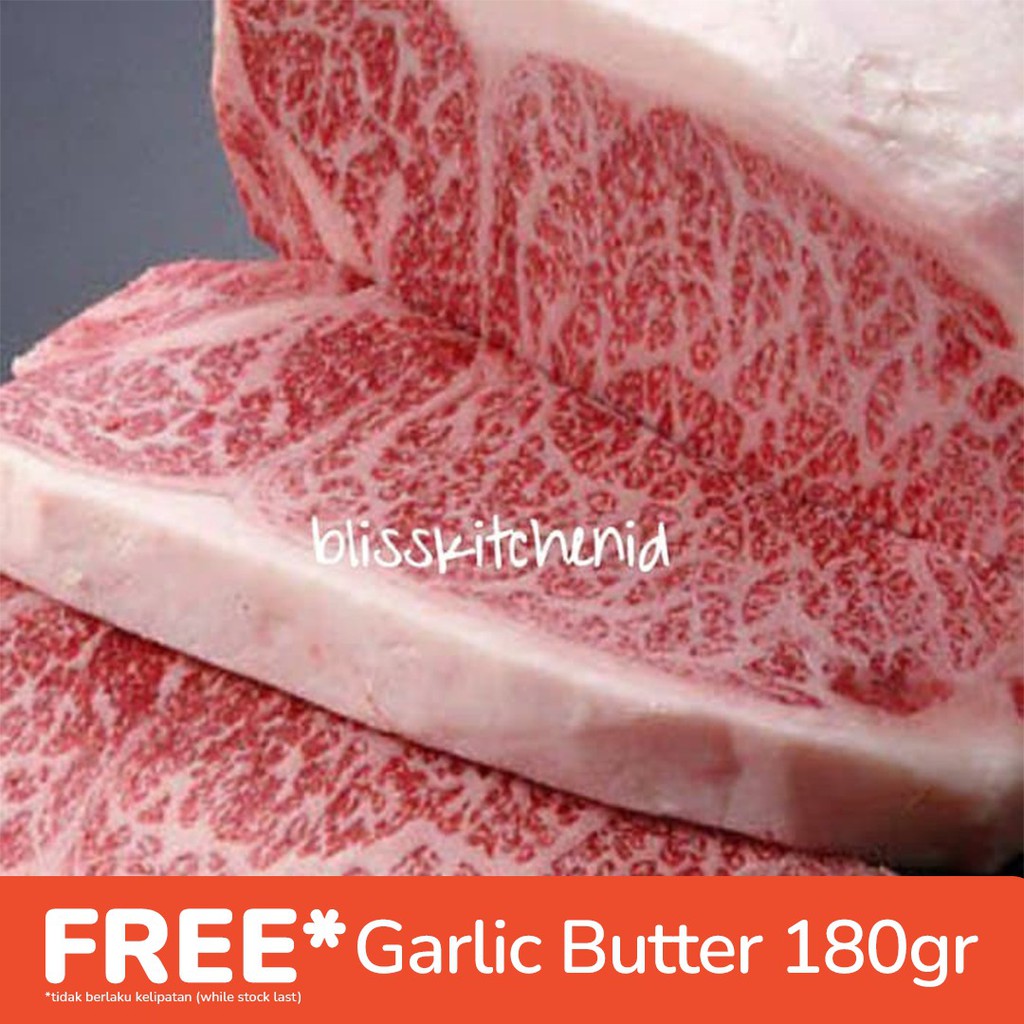 Japanese Wagyu Beef Sirloin A5 Steak 1cm 200gr Indonesia