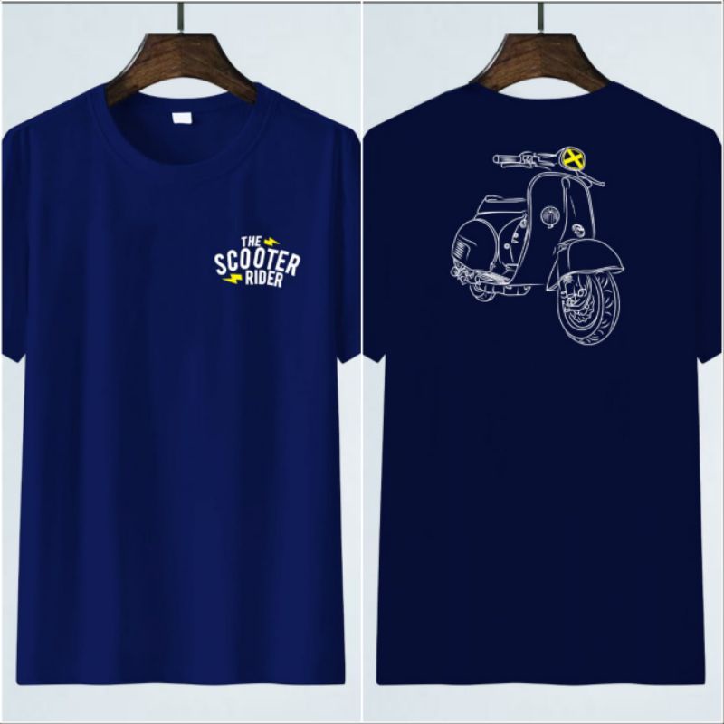 KAOS PRIA SABLON DIGITAL MOTIF SCOOTER RIDER