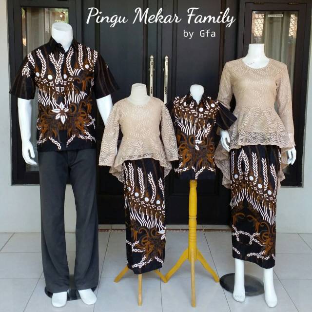 RnB batik family couple || batik set brukat family