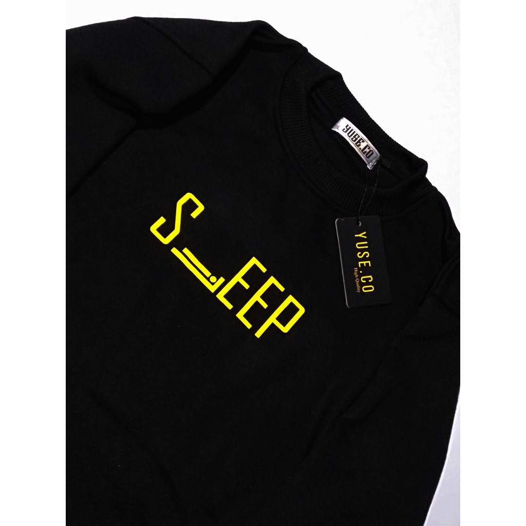 Jaket Crewneck SLEEP – Black Edition Trendy Casual Unisex Good Brand Quality Stylish