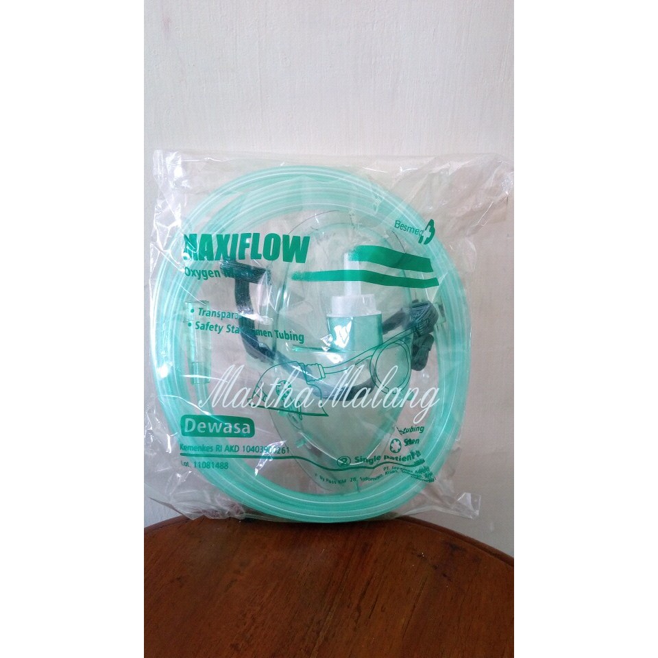 *Mastha Malang* Masker Sungkup Oksigen/Maxiflow Dewasa/Anak