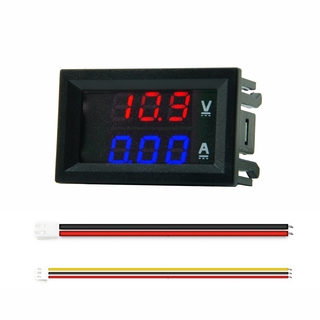 DC 100V 50A Ganda Merah dan Biru LED Ammeter Voltmeter Digital Amp