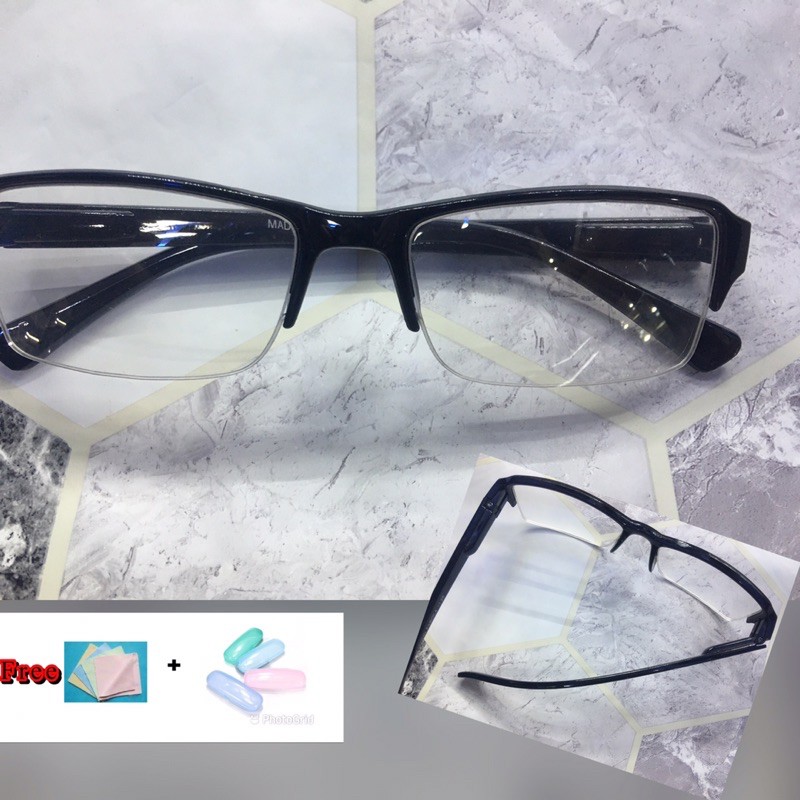 kacamata minus setengah frame gantung setengah bingkai FREE BOX