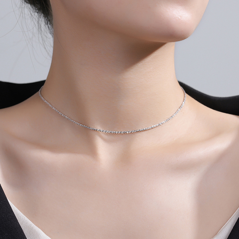 Fashion Gypsophila Necklace Simple Clavicle Clavicle Chain Luxury Jewelry Gift for Women