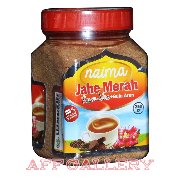 

Jahe Merah NAIMA 250 gr JAHE Merah Super Mix dan Gula Aren