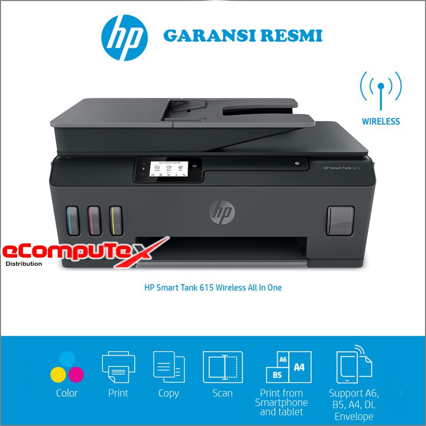 PRINTER HP 615 SMART TANK  INFUS ALL IN ONE WIFI / HP615  INK AIO PRINT SCAN COPY WIRELESS