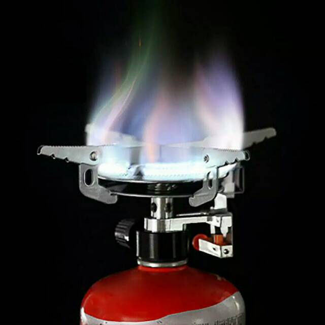 Kepala kompor lebar pemantik api gas portable mini stove ultralight with starter fire