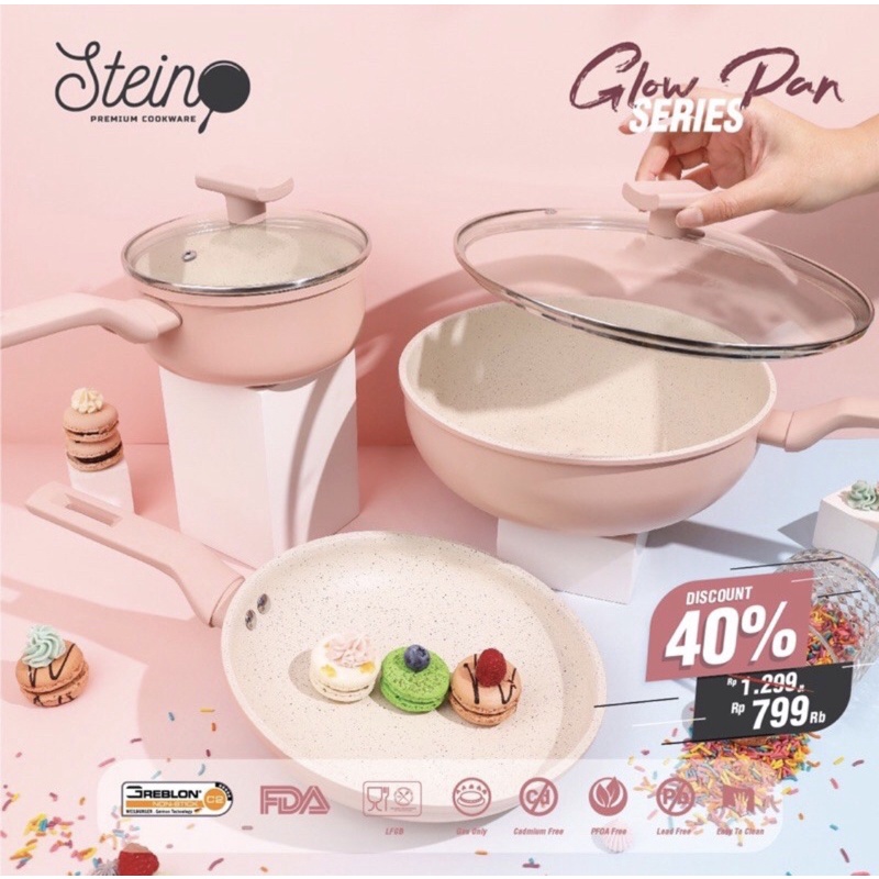 GLOW PAN STEIN/SET PANCI ISI 3 BY STEINCOOKWARE/STEINCOOKWARE GLOW PAN PROMO