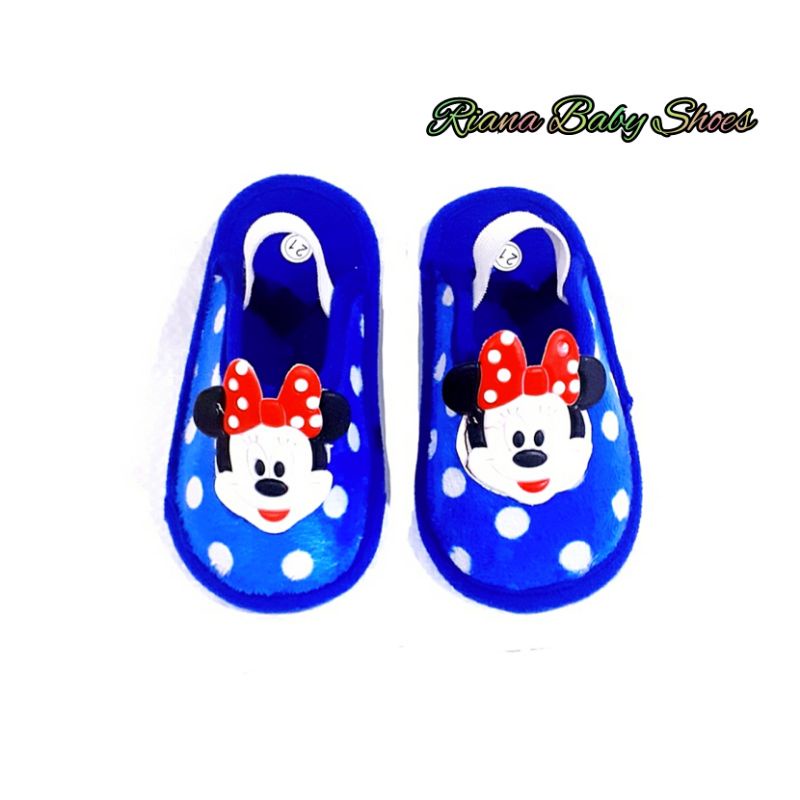 Sandal Slop bayi BAPAU tali motif Mickey mouse murah terbaru usia 6 s/d 18 Bulan