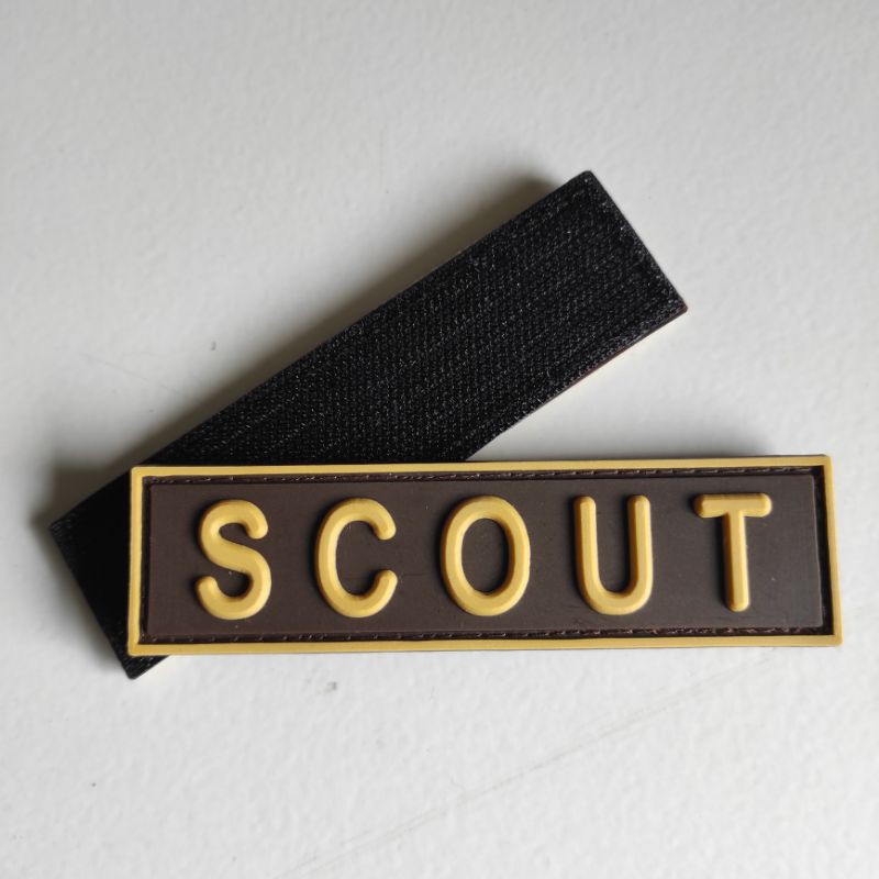 PATCH RUBBER TULISAM SCOUT PRAMUKA/TEMPELAN EMBLEM KARET VELCRO