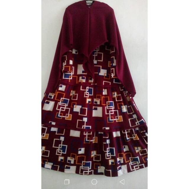 Set gamis misbee premium motif kotak