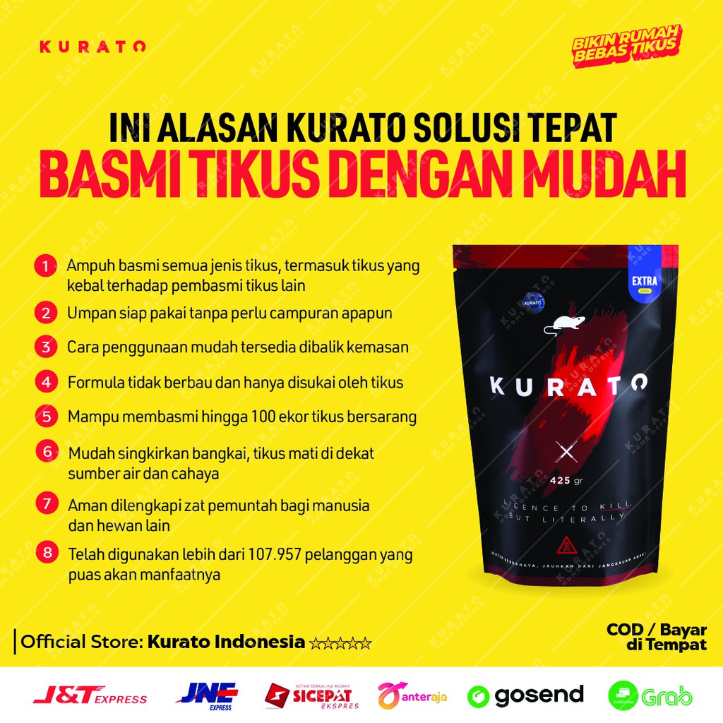 Obat Anti Tikus Koloni Kurato Paling Efektif Mematikan Murah Berkualitas Bukan Jebakan / Lem Tikus