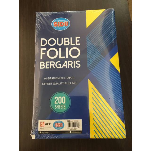

Kertas double folio bergaris 200 1 pack