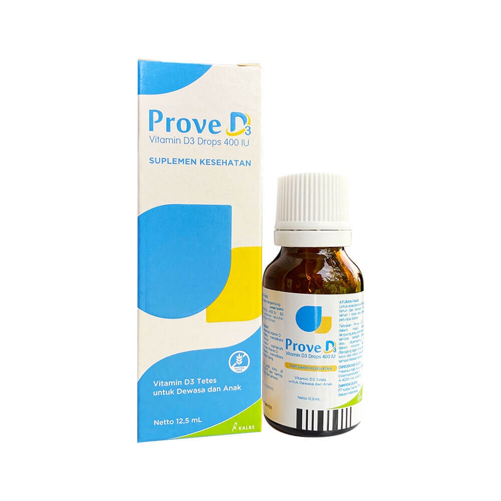 Prove D3 Drop - Vitamin D3 400 IU Tetes 12.5 ml untuk Dewasa dan Anak