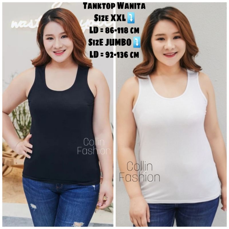 Singlet Wanita XXL / JUMBO / Tanktop Tali Lebar XXL / JUMBO / Tank Top JUMBO