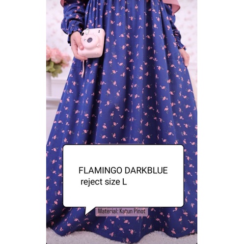 Ditsy Flamingo Darkblue