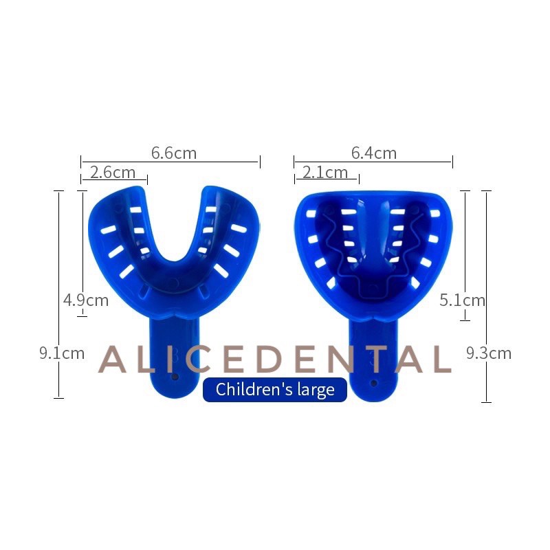 Alice dental sendok cetak pedo sendok cetak gigi anak kecil S M L pediatric impression tray plastik