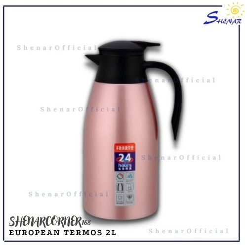 SHENAR TERMOS AIR STAINLESS STEEL 2 LITER / TERMOR AIR PANAS TERMOS AIR DINGIN 2 LITER / TERMOS KOPI TEH EUROPEAN VACUUM JUG TAHAN PANAS DINGIN ,SHENARCORNER168