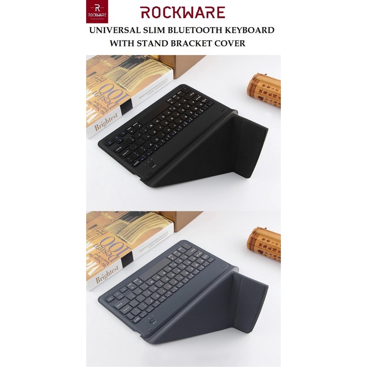 109 ROCKWARE RW-JP280 - Slim Bluetooth Keyboard with Stand Bracket Case