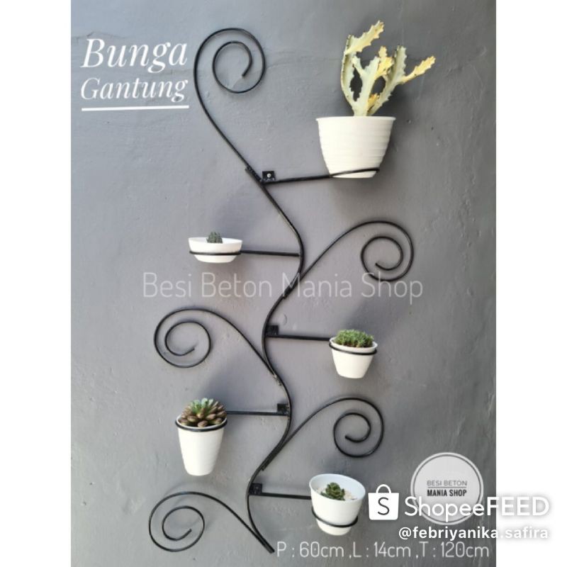 STANDING POT / STANDING POT BESI / RAK KAKTUS / RAK POT BESI / POT BESI / HIASAN DINDING BESI