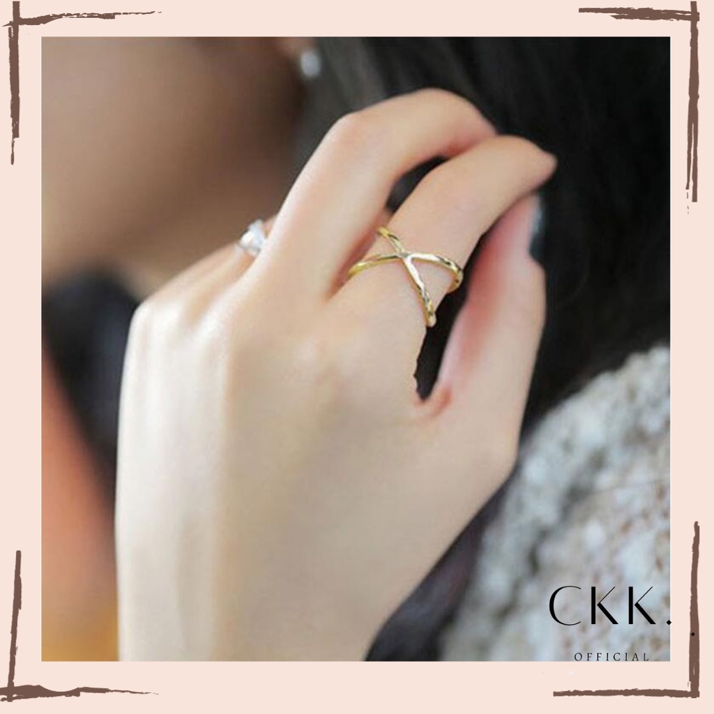 ➰CKK➰ K30 Cincin Wanita Ring Double Fashion