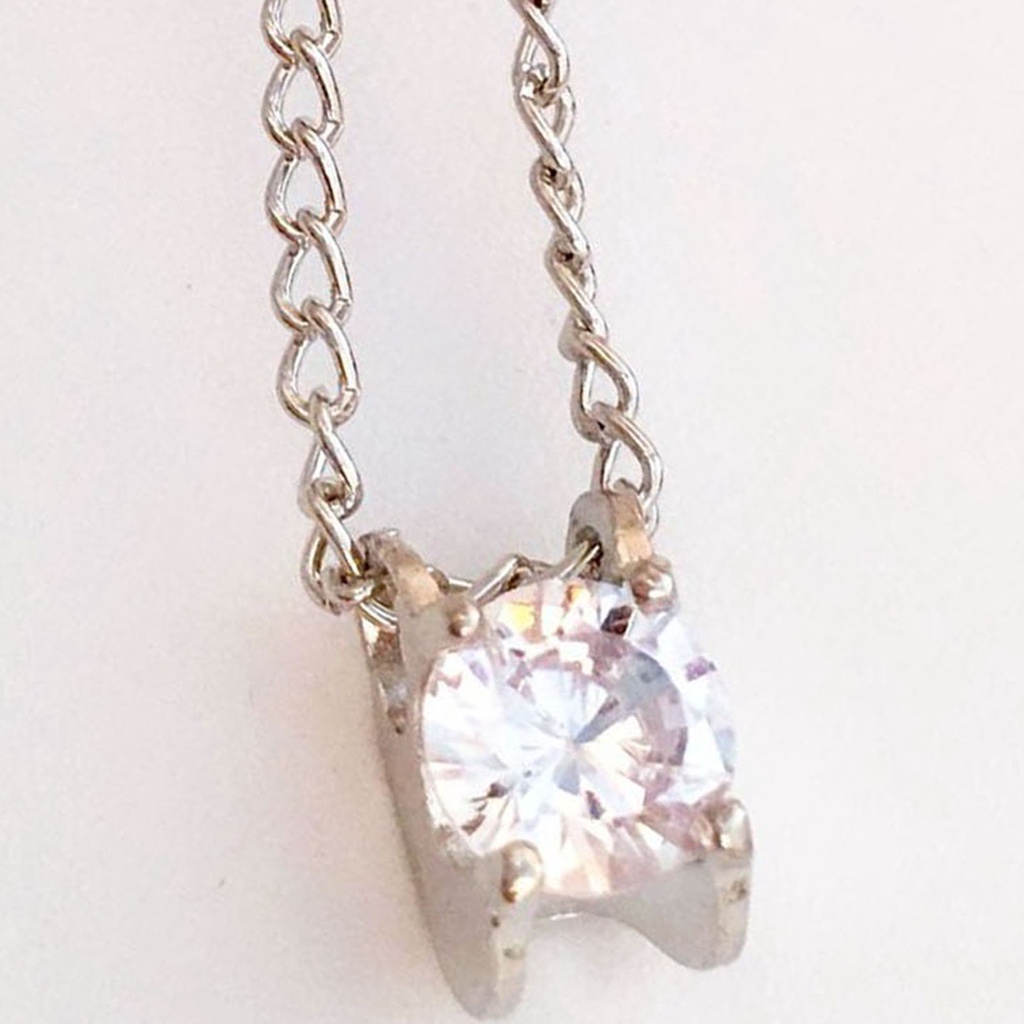 Hu Hu Hu Hu Hu Alat Bantu Pasang Kacamata♡ Kalung Rantai Alloy Dengan Liontin Kubik Zirconia Berkilau Mewah Untuk Wanita