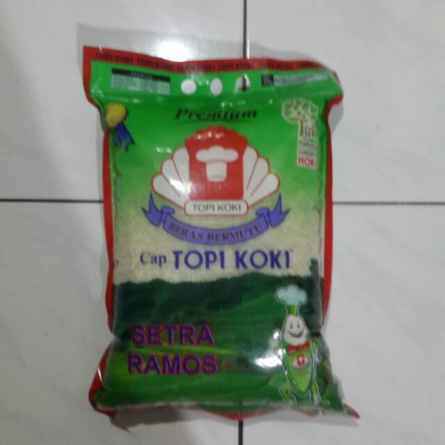 Beras Topi Koki 5 kg Beras Setra Ramos cap Topi Koki 5kg | Shopee Indonesia