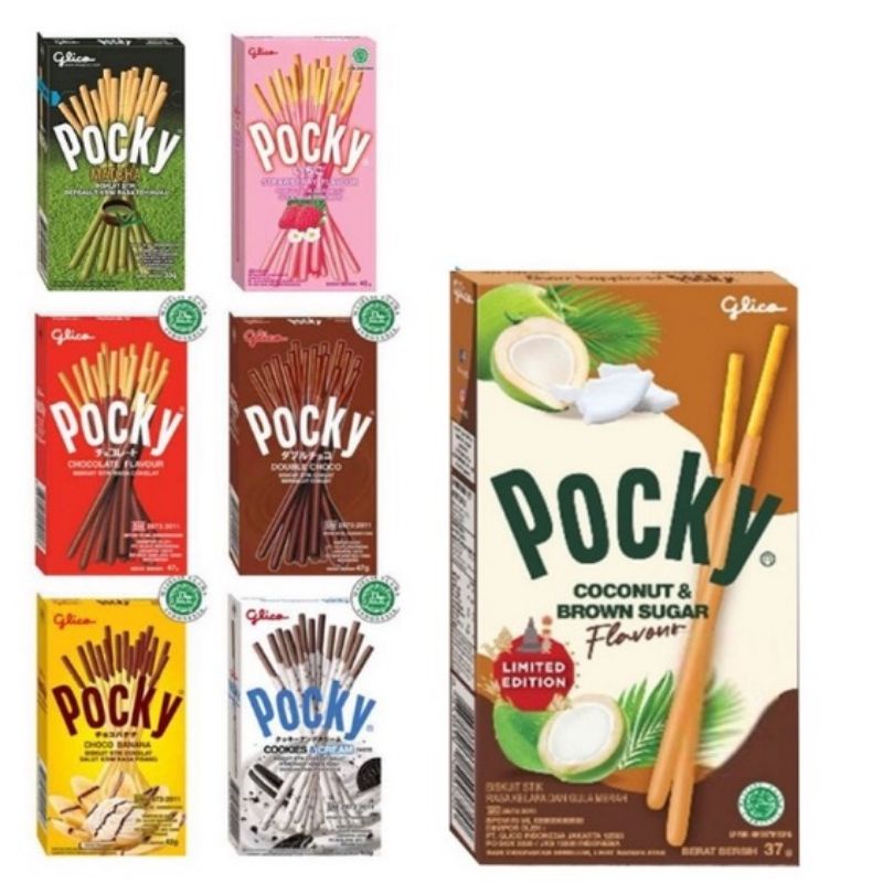 

Glico Pocky 42g 47g | Pejoy 37g | Cokelat | Coconut | Strawberry | Banana