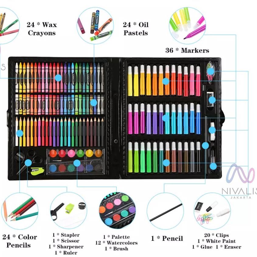 

Model baru - NIVALIS JAKARTA ART SET 150 PCS CRAYON FULL SET 150PCS PERALATAN GAMBAR LUKIS PENSIL WARNA 1 SET COLOURING PENSIL .
