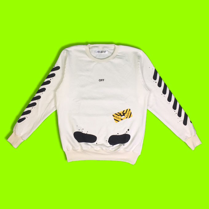 CREWNECK OFF WHITE SPRAY PERFECT HIGH 1:1 MIRROR QUALITY