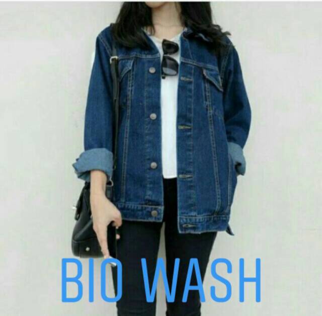 Jaket Jeans Sanwash Muda Oversize Premium Quality