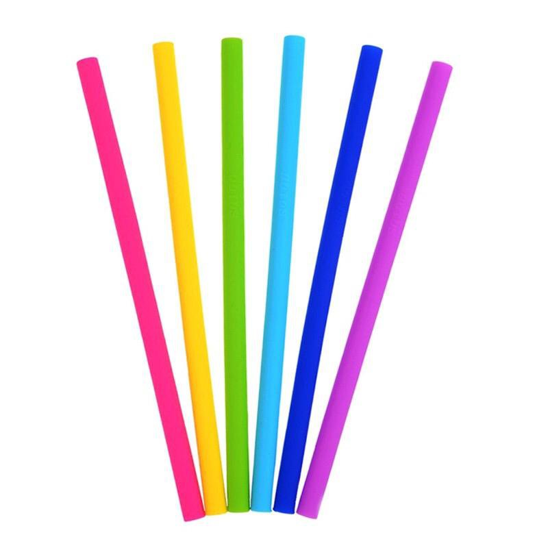  Sedotan  Silikon LURUS Pakai Ulang Silicone Straw STRAIGHT 