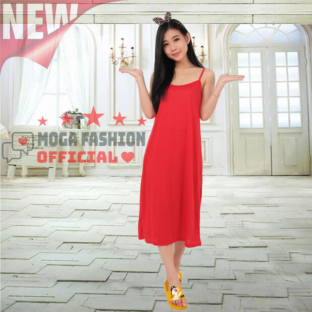 Overall Terusan Wanita Polos Casual Dress - Baju Perempuan Cewek Terusan Korea Murah Lebay Kekinian