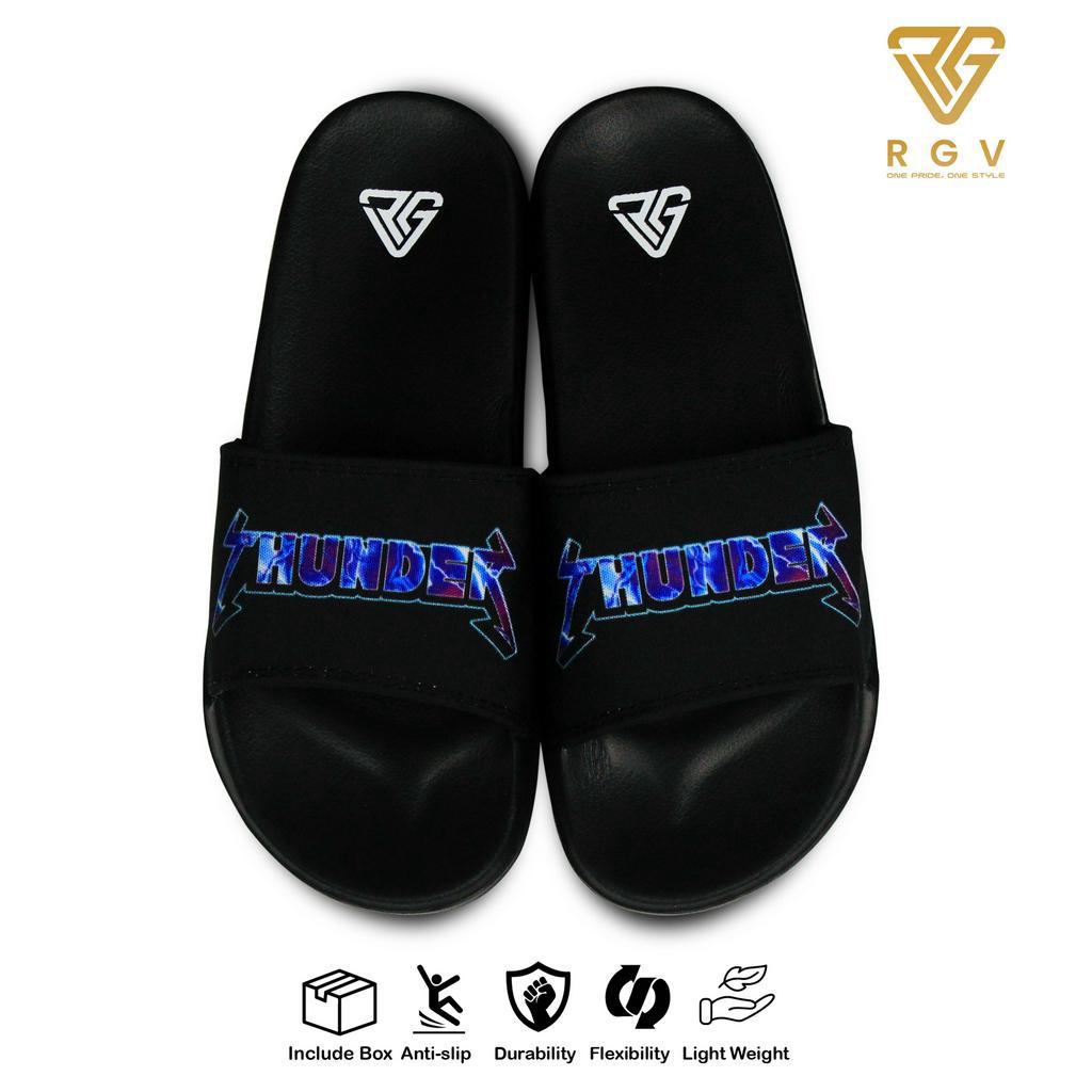 RGV - SANDAL PRIA DAN WANITA SLIDE SLIP ON SENDAL ANTI LICIN RINGAN SELOP THUNDER BLUE