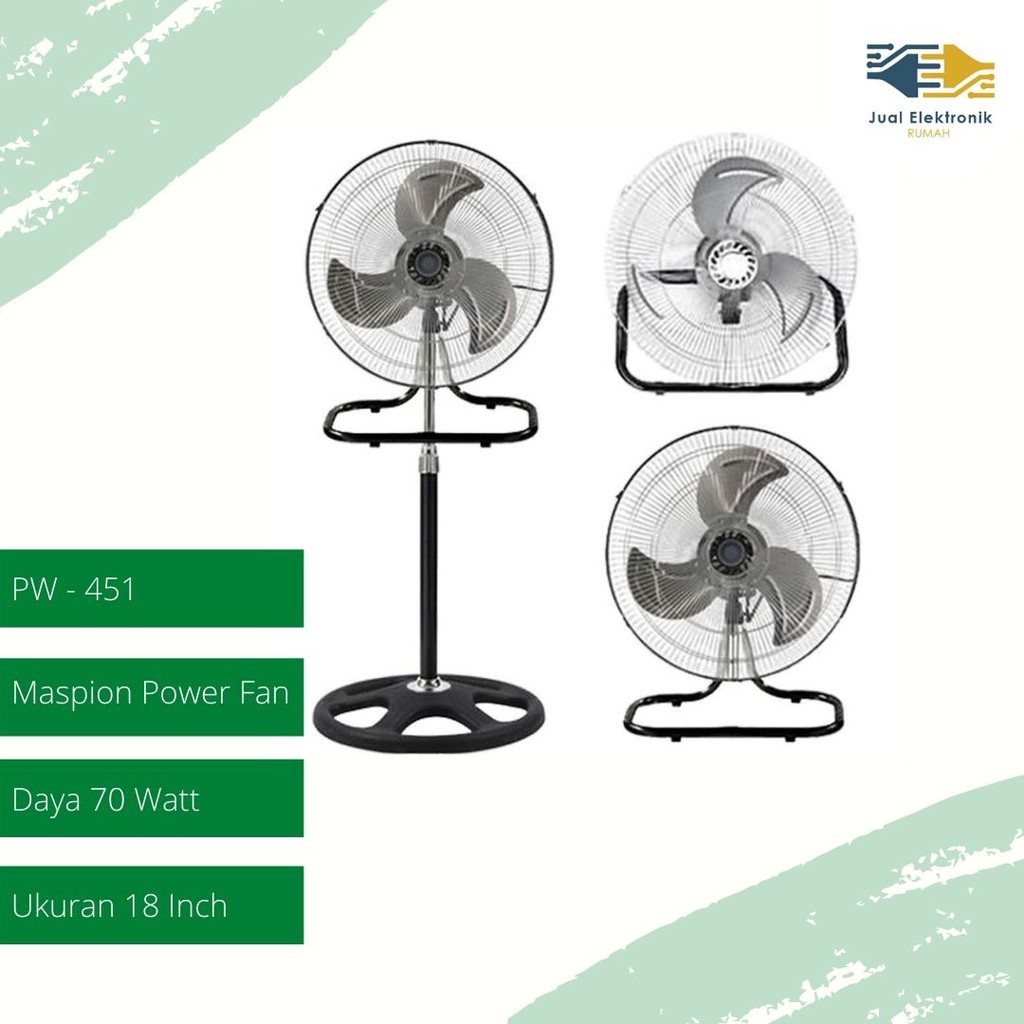 Power Fan Kipas Angin Listrik Maspion 18 inch  PW451 Nomor 1