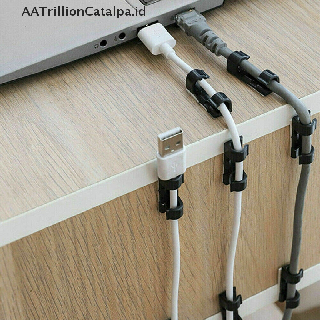 【AATrillionCatalpa】 20pcs Wire Organizer Securing Cable Clamp Storage Clips Buckle Line Finishing ID