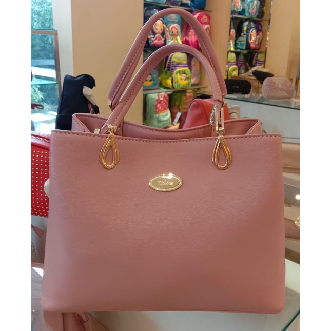 (EL.36) [PINK] HANDBAG TAS SELEMPANG WANITA MERK ELIZABETH