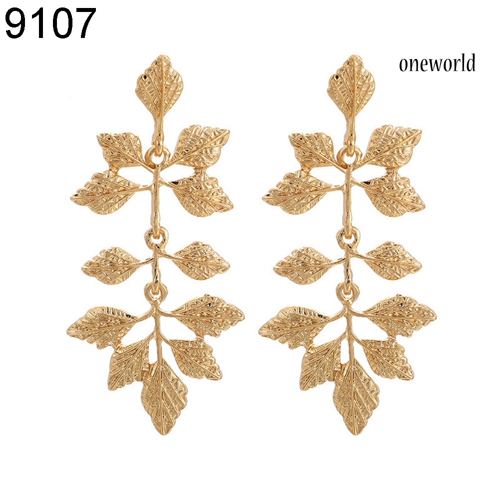 OW# Women Leaf Flower Butterfly Dangle Ear Drop Stud Hook Earrings Jewelry Gift