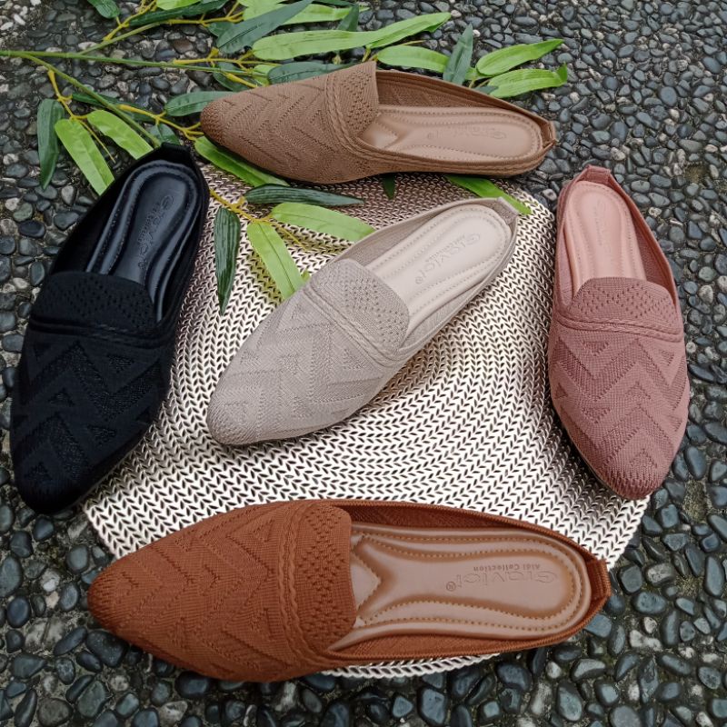 Sandal Flat Rajut  Gravici JEA 104