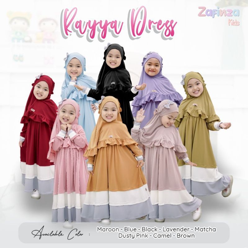Gamis Set Anak Zafinza Kids Rayya Dress Series