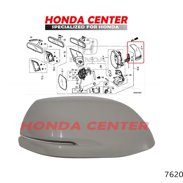 Cover tutup cap spion honda crv rm rw gen4 gen5 2012 2013 2014 2015 2016 2017 2018 2019 2020 2021 2022 2023