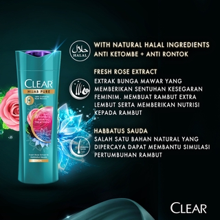 Clear Hijab Pure Shampo Anti-Ketombe & Anti-Rontok 300ML