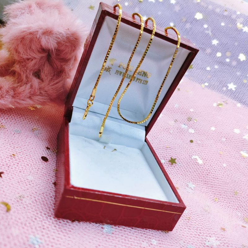 Kalung Kaca Italy 24K Titanium Panjang 50CM Anti Karat Lapis Emas 4374950