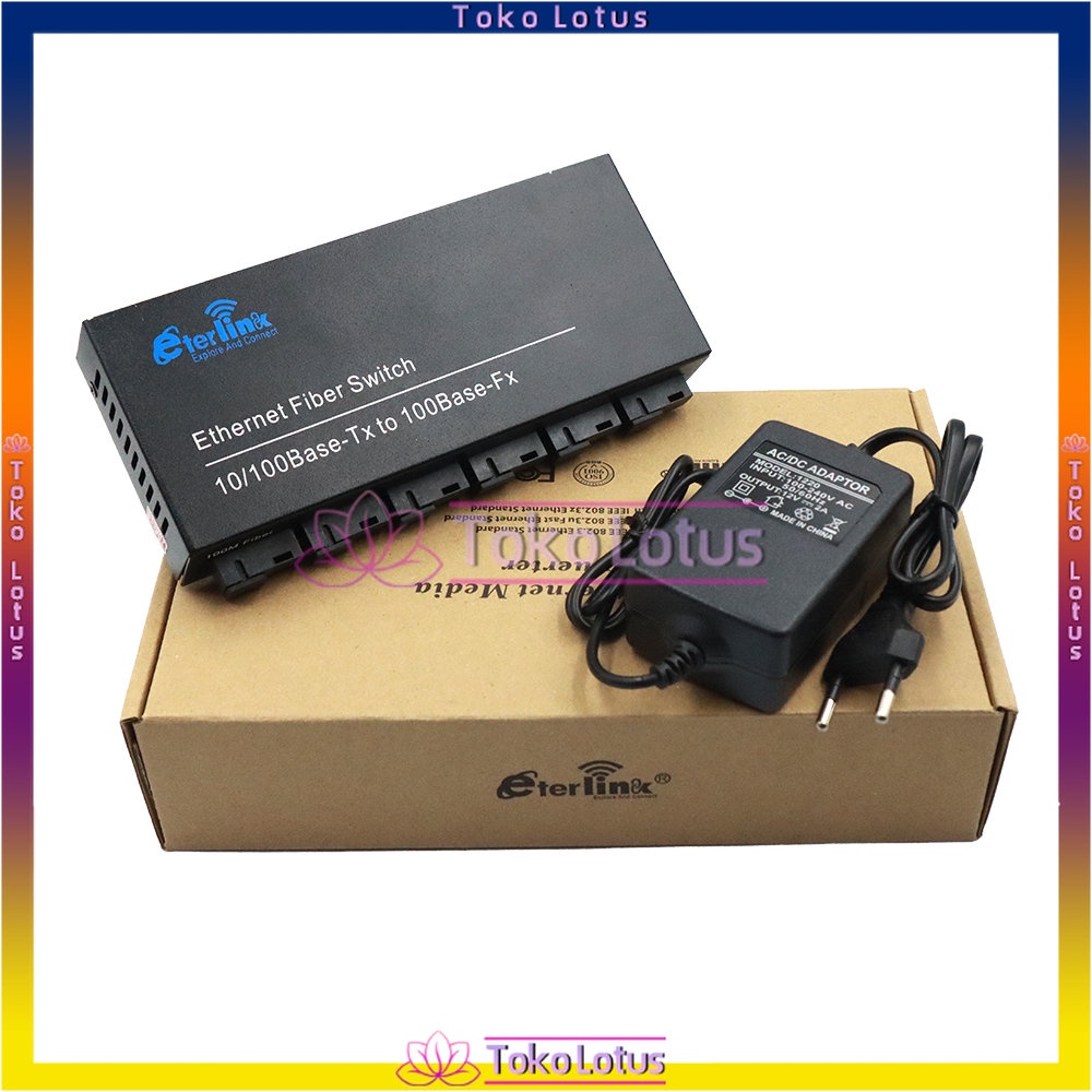 10 / 100M 2 RJ45 &amp; 6 SC Switch Ethernet Switch Converter Single Mode 25km