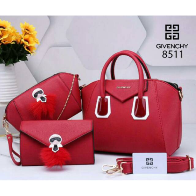 Givenchy Antigona Duffel Top Most Popular Hardware SET 3in1 Clemence Leather (8511)