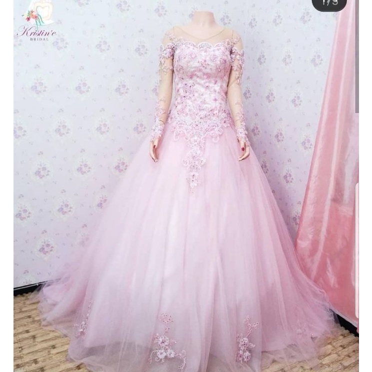 gaun pink preloved