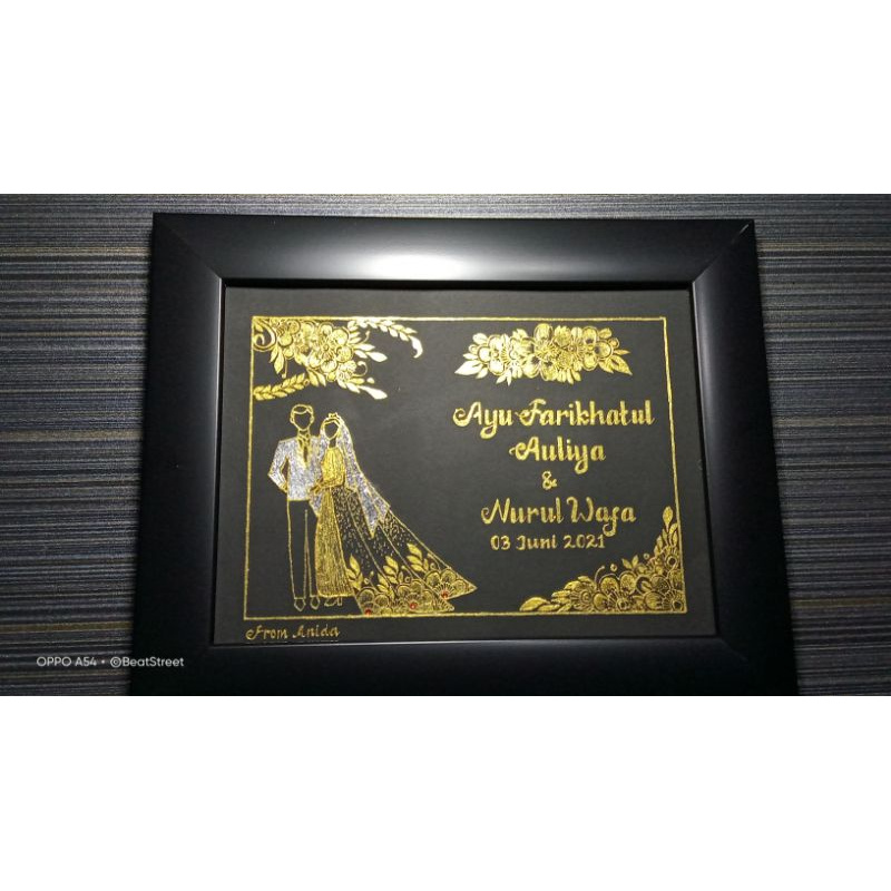 Henna craft in frame kado unik