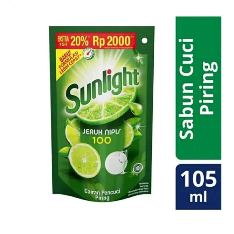 Sunlight Sabun Pencuci Piring Jeruk Nipis 105ml murah dan higienis