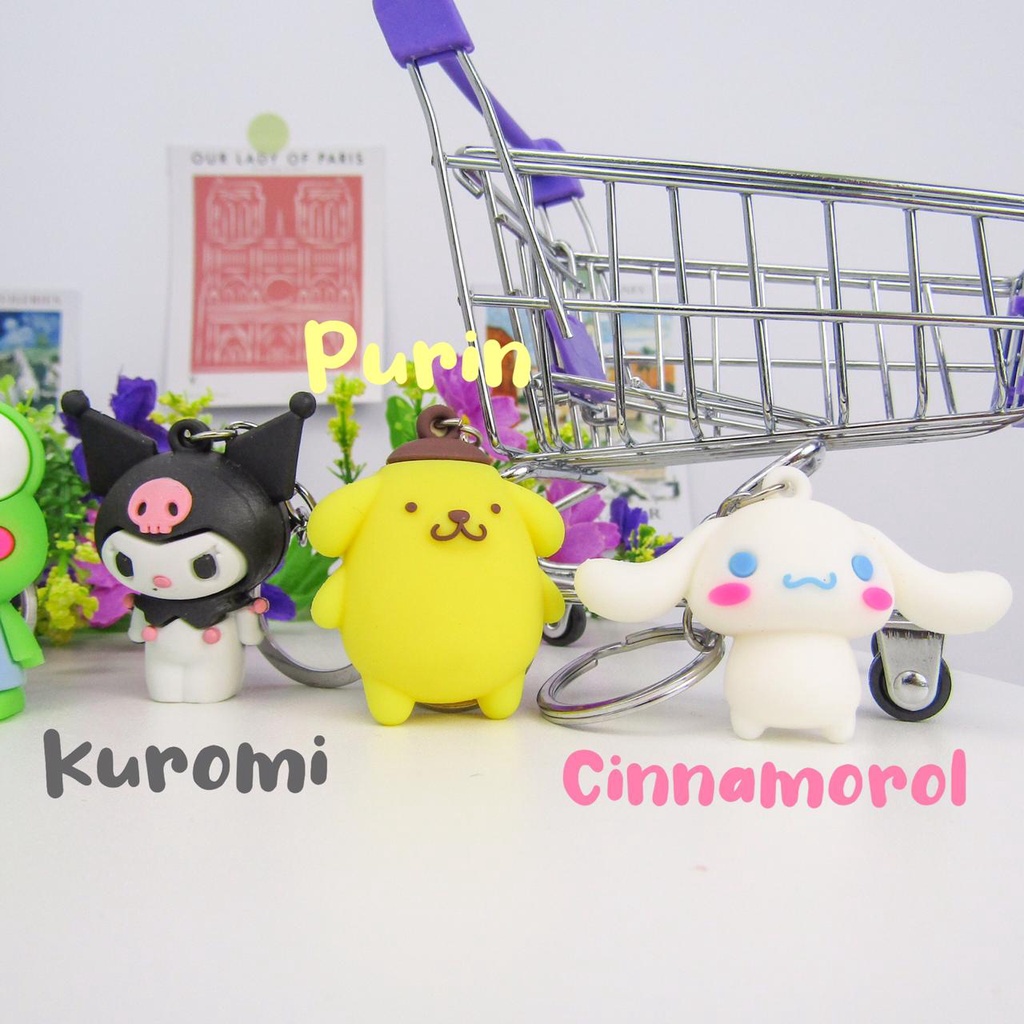 GANTUNGAN KUNCI KARAKTER SANRIO KEYCHAIN KEROPPI KUROPI IMPOR TERMURAH HADIAH SOUVENIR IMUT LUCU